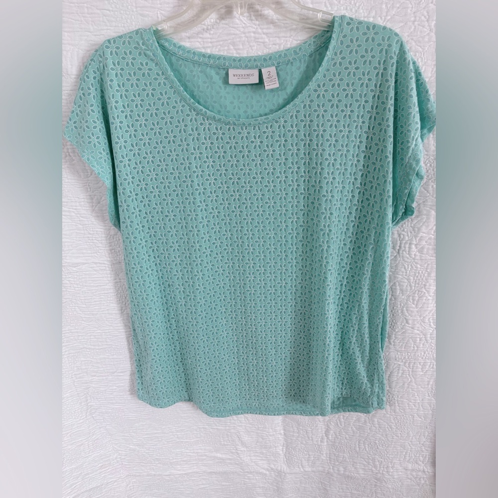 Weekend by Chicos cap sleeved women’s tee